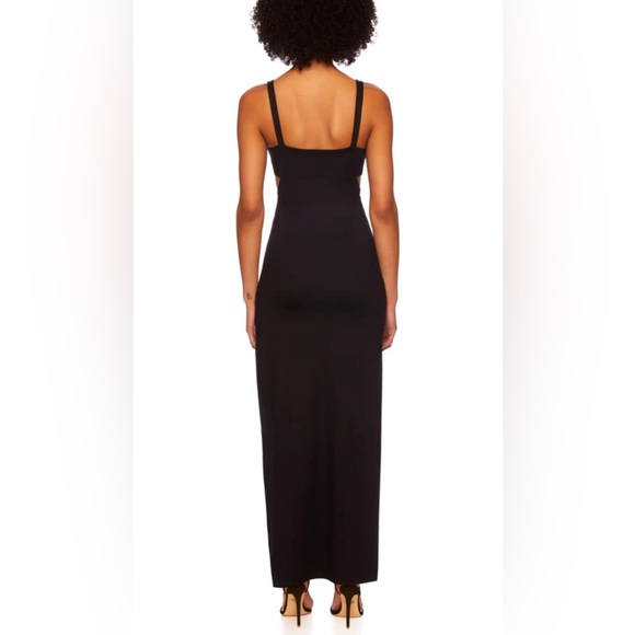 CLOSET CLOSING Susana Monaco Side Open Tank Slit Maxi Dress in Black Sz XL - Picture 3 of 8